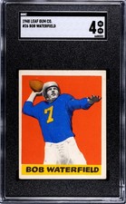 1948 Leaf #26 BOB WATERFIELD Rookie RC -- SGC 4 -- HOF QB Rams