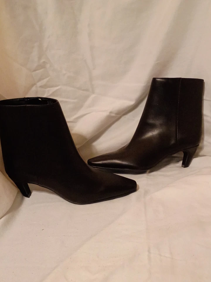 女式 INC 黑色皮革靴 6.5 码 — 第 3/4 张图片