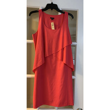 NEW ann taylor hot pink sleeveless casual dress classy MSRP $138 womens 10