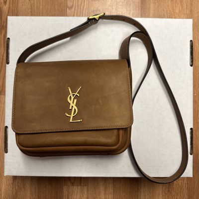 SAINT LAURENT Niki Satchel Caramel Cognac Leather Shoulder Bag New  Authentic