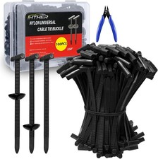 100PCS Upgraded Nylon Universal Cable Tie Buckle,Self-Locking Multifunctional Zi