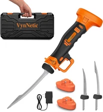 Cordless Electric Fillet Knife with 7'' and 9'' Stainless Steel Non-Stick Blades