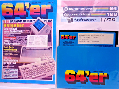 COMMODORE 64/128 -- 64's ISSUE 11/88 (MARKET & TECH - FLOPPY DISK TO BOOKLET)