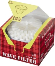 Kalita Wave Series KWF-185#22210 Coffee Filters, 2~4人用, White 