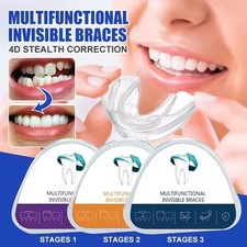 3 Stage Orthodontic Retainer Teeth Corrector Dental Straighten Braces Trainer UK