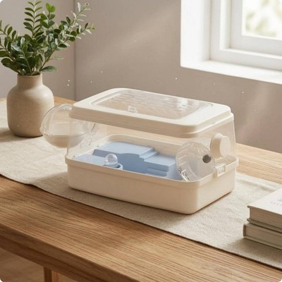 Zweistufiges Hamstergehege rechteckig 2-stufiges Hamstergehege modular
