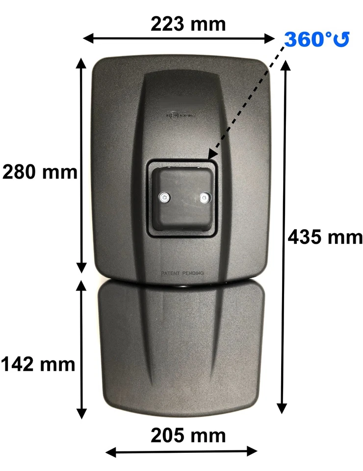 2x exterior mirrors New Holland T4 T5 Case IH Farmall Steyr compact convex 2pcs E20 - Image 2 of 4