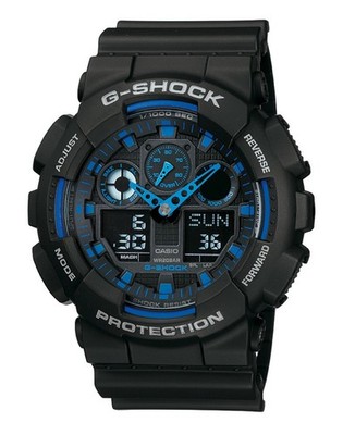 Casio G-shock Schwarz Herren Armbanduhr GA-100-1A2ER