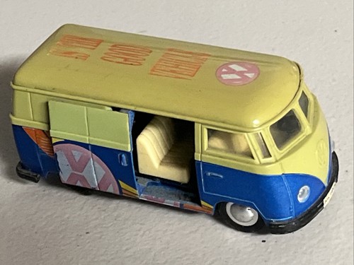 Assorted VW Split Screen 1962 Volkswagen Kombi Camper surfboard 1:32 KINSMART - Picture 18 of 18