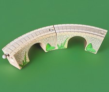 Thomas Train Railway WOODEN Arched Curved Bridge Tunnels Overpass LOT OF 2