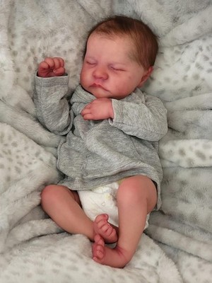 Reborn Babys Junge Lebensecht Puppe Alle Silikon Körper Waschbare Puppen Rebo...