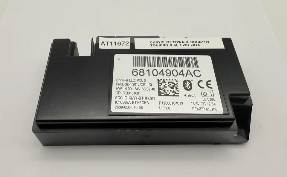 Módulo de control de comunicación Bluetooth OEM 11-16 Chrysler Town & Country Caravan Foto 4 de 4