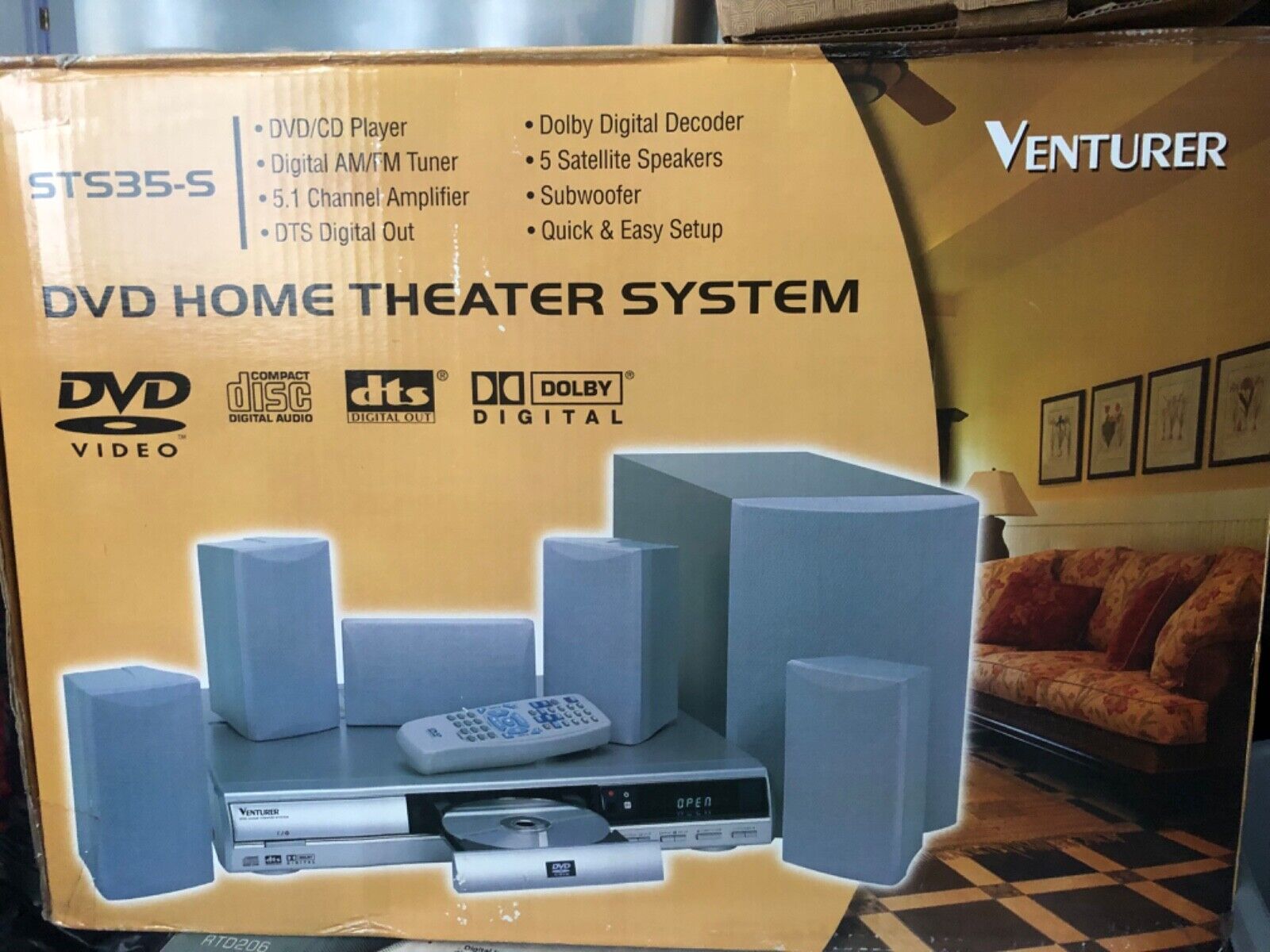 VENTURER STS35-S DVD HOME THEATRE SYSTEM *NEW*