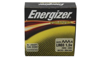 4 Energizer Industrial AAA Alkaline Batteries (EN92, LR03)
