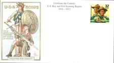 BOY & GIRL SCOUTING BEGINS 1910 SCOUTS 1910s CTC 1998 MYSTIC CACHET FDC UNADDR