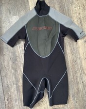 STEARNS Short Wet Suit Size Small 100 Neoprene Inner, Nylon Outer Zip Back