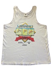Vintage 90’s Tennesse River Gold XL white “sprint triathlon”Tank Top Made In USA