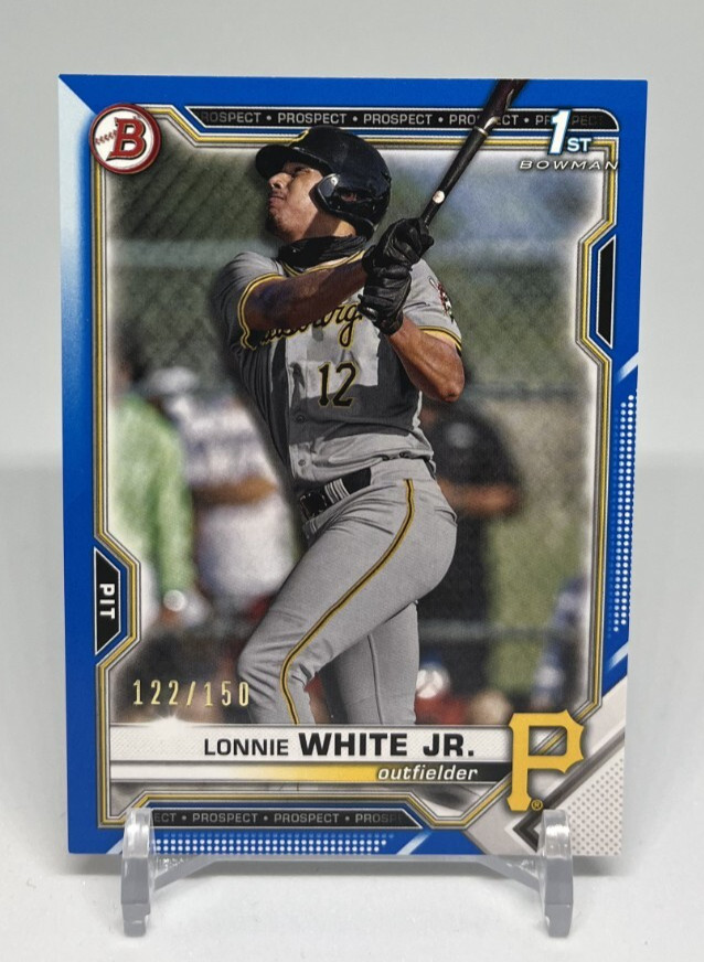 2021 Bowman Draft Lonnie White Jr. #BD-28 BLUE /150 - Pittsburgh Pirates