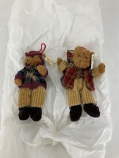 Pair Of Russ Berrie 6" Alpine Bear Ornaments NWT