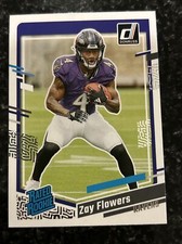 2023 Donruss Zay Flowers RC Rated Rookie No. 307 Baltimore Ravens