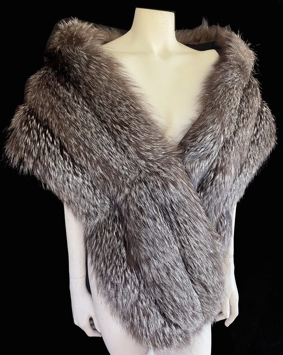 Silver fox cape clearance