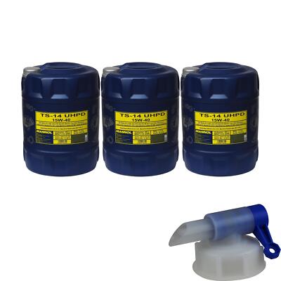 3x 20 Liter MANNOL TS-14 UHPD 15W-40 API CJ-4/SN Motoröl Engine Oil synthetisch