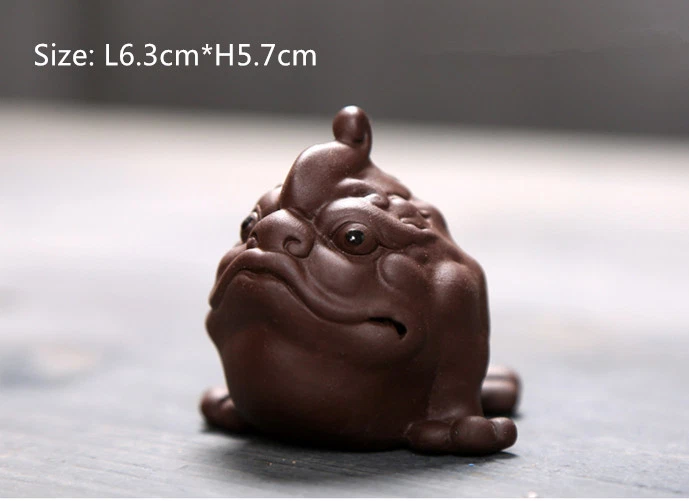 Encantador adorno chino de arcilla púrpura Yixing Zisha té juego buey tortuga nuevo Foto 3 de 4