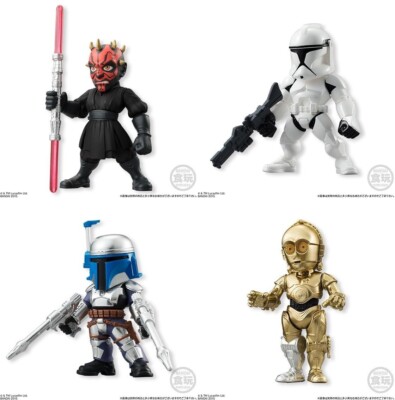Star Wars Converge vol 2 Full set of 4 Darth Maul Clone Trooper Jango Fett C-3PO