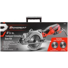 Powerbuilt 4 1/2" Compact Circular Saw w/5.8 Amp Motor ~ New & Factory Sealed!
