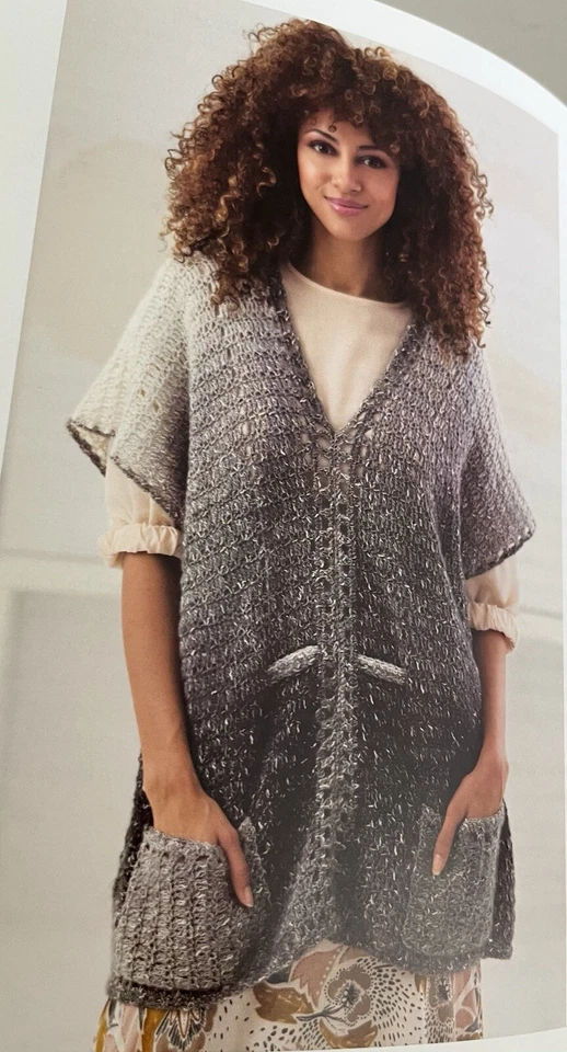 Leisure Arts SHAWLS & VESTS Crochet Pattern Book (2017) Lion Brand Yarns - Image 4 of 4