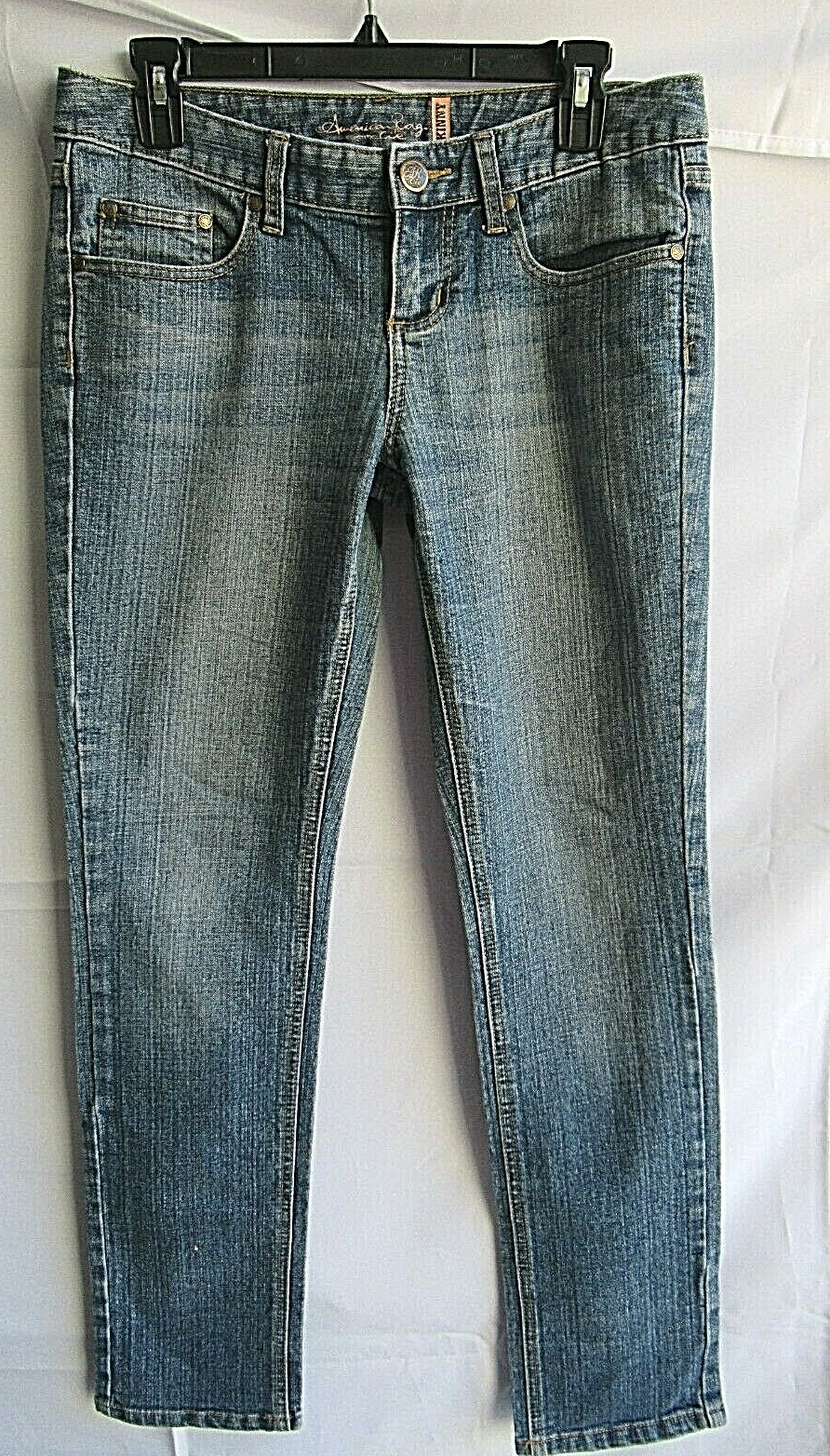 American Rag Cie Women's Size 7 Regular Blue Distressed Skinny Jeans EUC