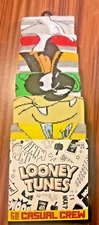 Looney Tunes Bugs Bunny Casual 6 Pair Crew Socks Size 8-12 Bioworld Toons NEW
