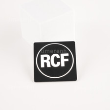 4PCS RCF Aluminum logo badge replacement piece 50mm square black