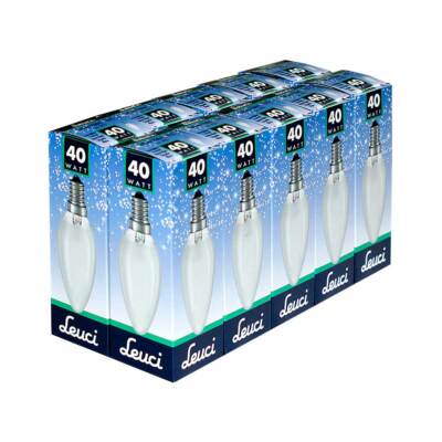 10x Leuci Glühbirne Kerze 40W E14 MATT Glühlampe 40 Watt Glühbirnen warm dimmbar
