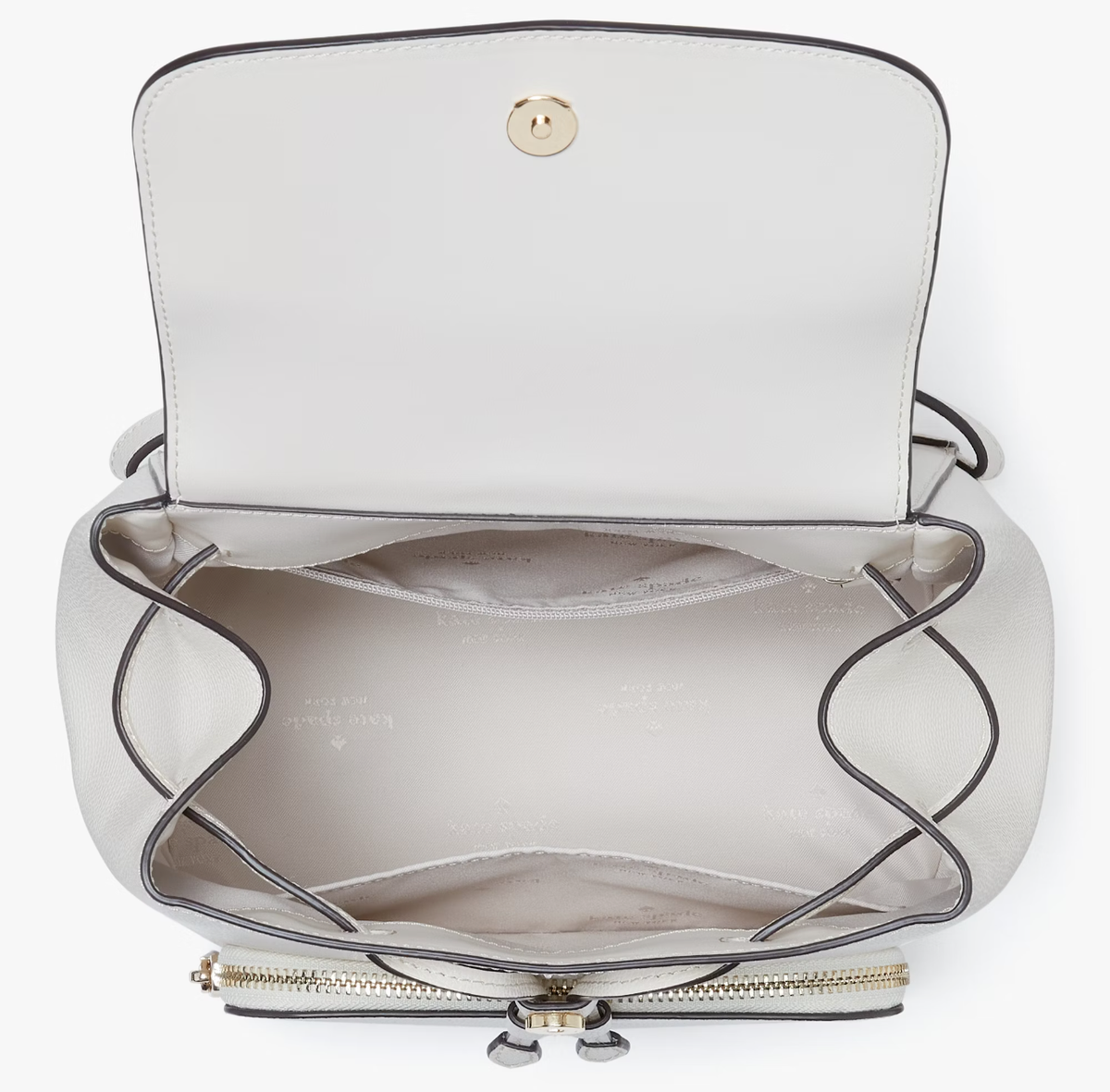 Kate Spade New York Kristi Medium Flap Backpack, White, Women’s Leather Bags Kristi Medium Flap Backpack | Kate Spade New York main image 2