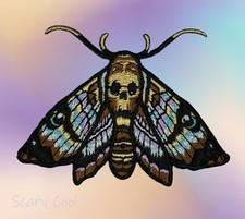 New Skull Butterfly Colorful Horror Halloween Biker Embroidered Iron On Patch