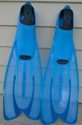 NEW Cressi Agua Aquamarine Long Snorkel Swim Fins Adult Multiple Sizes Available