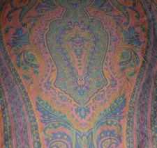Pr Ralph Lauren Greycliff Pillow Shams Zip CLosure ALL Cotton Sateen Paisley 19"