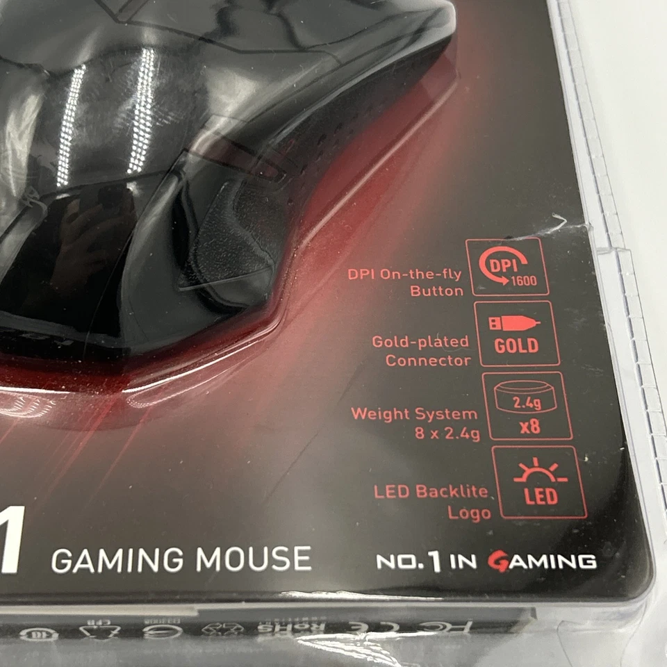 NEW MSI Interceptor DS B1 Optical Gaming Mouse - Black FREE P&P (Sealed) - Image 2 of 4