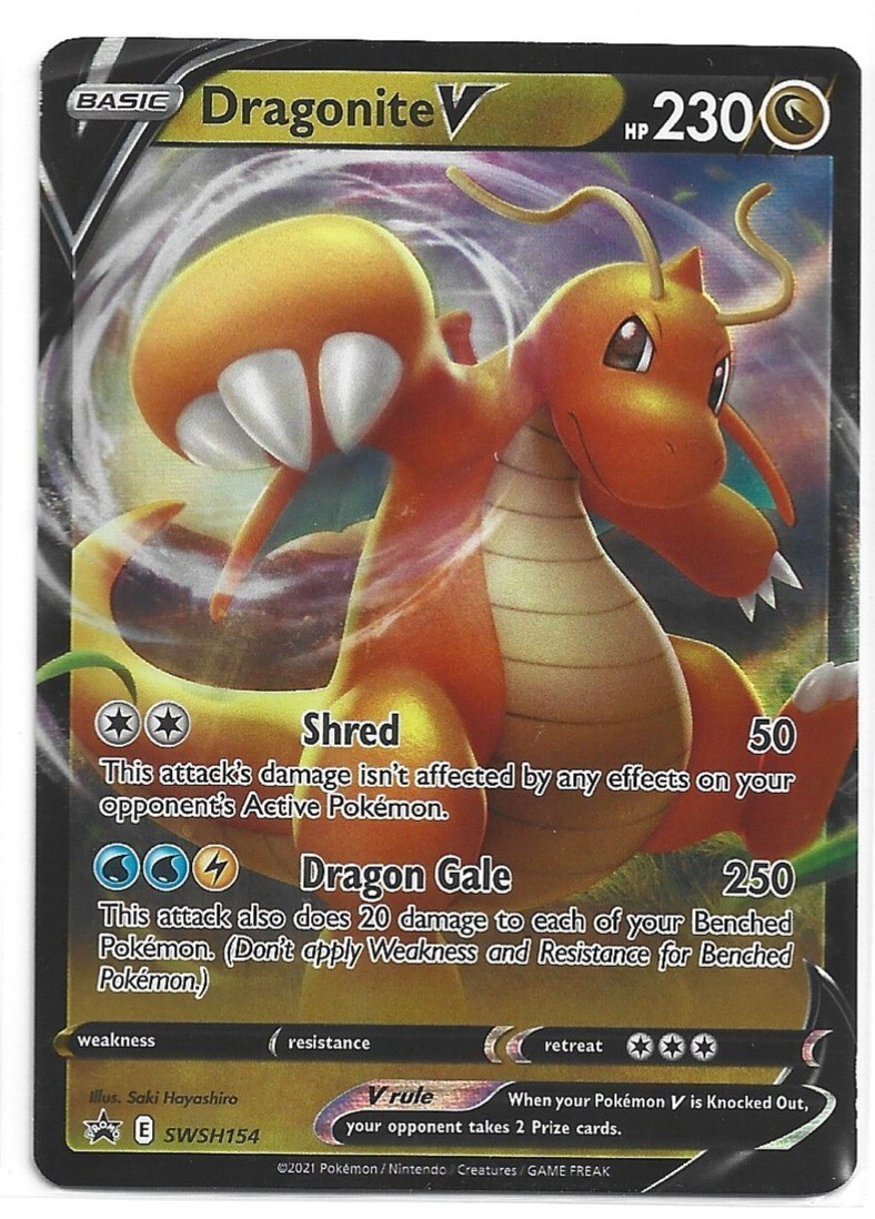 Dragonite V SWSH154 NM Promo Rare Pokemon Card