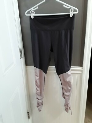 FABLETICS WOMEN S gray/pink LEGGINGS sz L GUC  FAST SHIP  