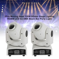2x Moving Head 120W 8Gobo Stage Lighting RGBW LED DJ DMX Beam Bar Party Light EP