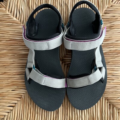 Teva Universal Roam Strapping System Sandals 8 In Grey And Purple