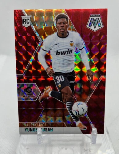 2020-21 Panini Mosaic La Liga YUNUS MUSAH Red Mosaic Rookie RC Valencia #75