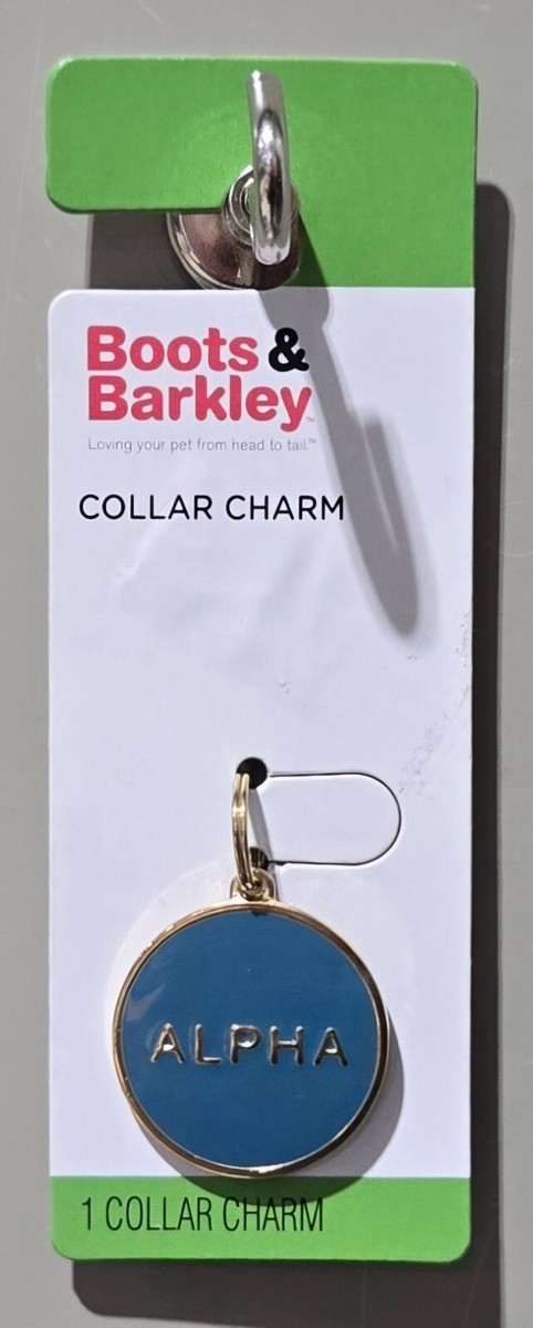 Boots & Barkley Blue & Gold Glossy Finish ALPHA Metal Collar 1.25