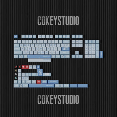 Game VALORANT Jett Keycap 140 Key PBT Keycaps for Mechanical Keyboard 