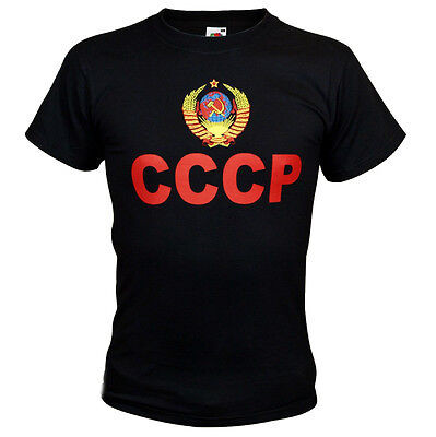  T  shirt URSS Couleur noir et rouge T  shirt russe  blason 