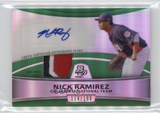 2010 Bowman Platinum Relic Refractor Green /199 Nick Ramirez Patch Auto 12i0