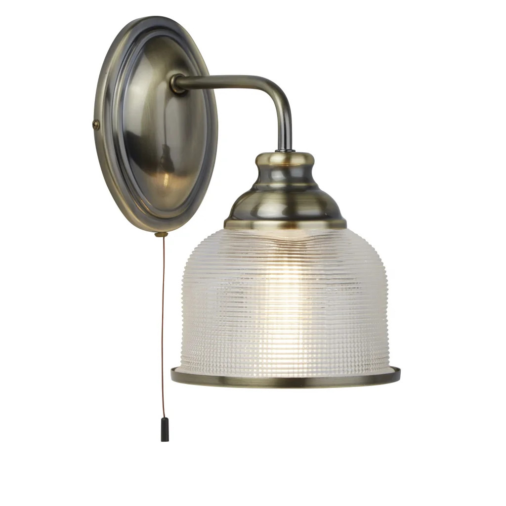 Wall Light Brass Bistro II Single Antique Searchlight 2671-1AB