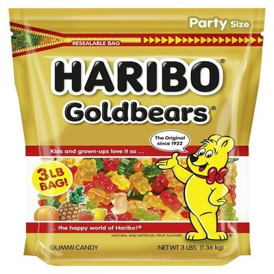 Haribo Goldbears Original Gummy Bears Bag, 3 Lb Free & Fast Shipping